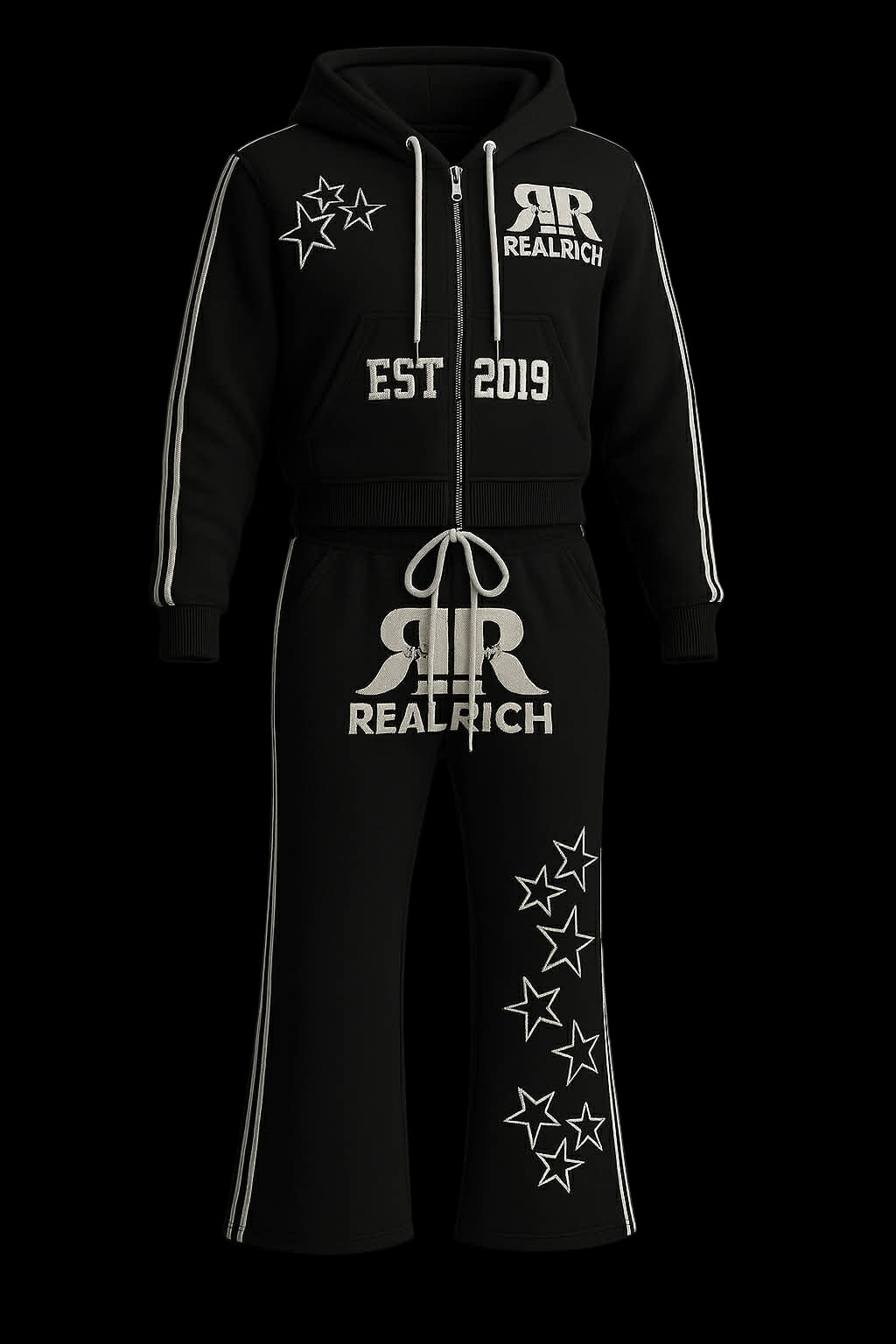 RealRich 3strip joggers outfit